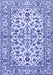 Machine Washable Persian Blue Traditional Rug, wshtr4101blu