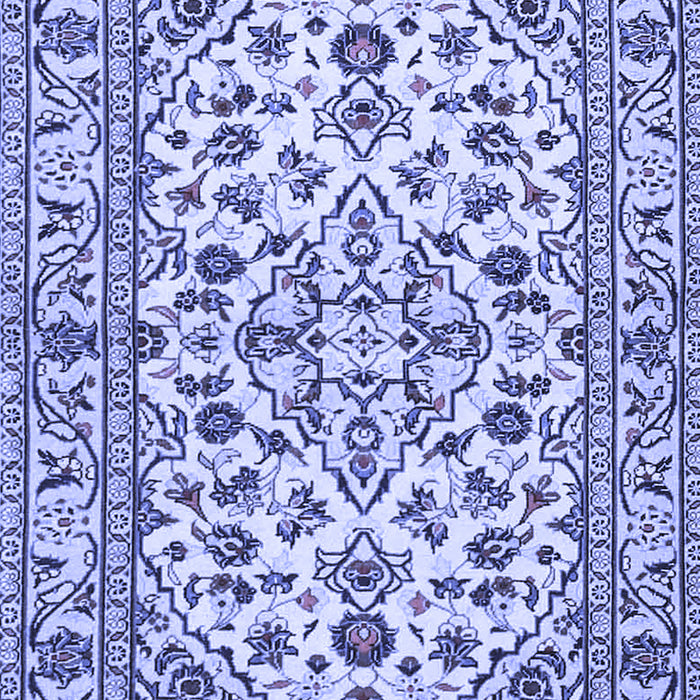 Machine Washable Persian Blue Traditional Rug, wshtr4101blu