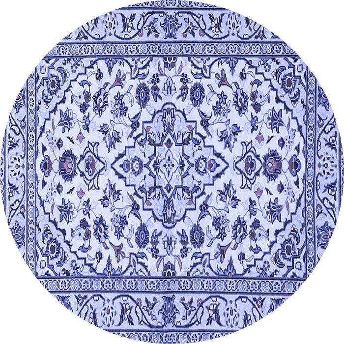 Round Persian Blue Traditional Rug, tr4101blu