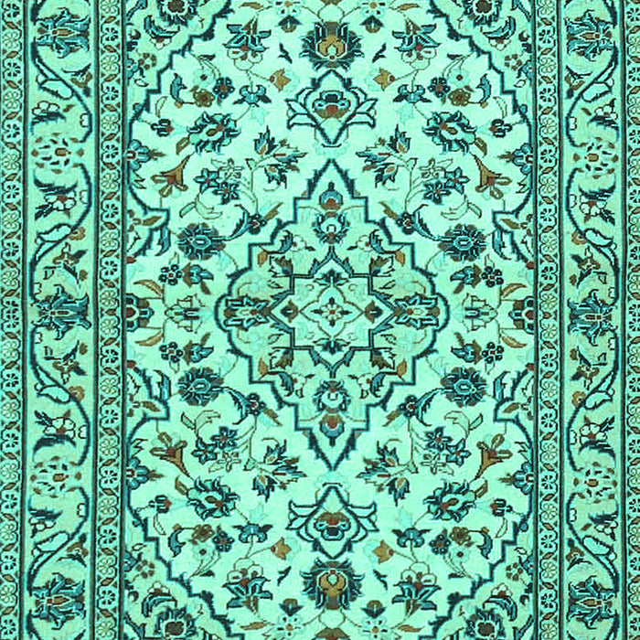 Machine Washable Persian Turquoise Traditional Area Rugs, wshtr4101turq