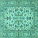 Square Machine Washable Persian Turquoise Traditional Area Rugs, wshtr4101turq