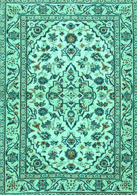 Persian Turquoise Traditional Rug, tr4101turq