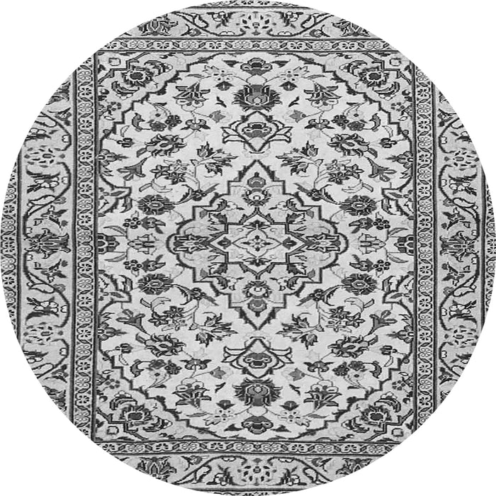 Machine Washable Persian Gray Traditional Rug, wshtr4101gry
