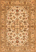 Serging Thickness of Machine Washable Persian Orange Traditional Area Rugs, wshtr4101org