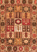 Serging Thickness of Machine Washable Persian Orange Traditional Area Rugs, wshtr4102org