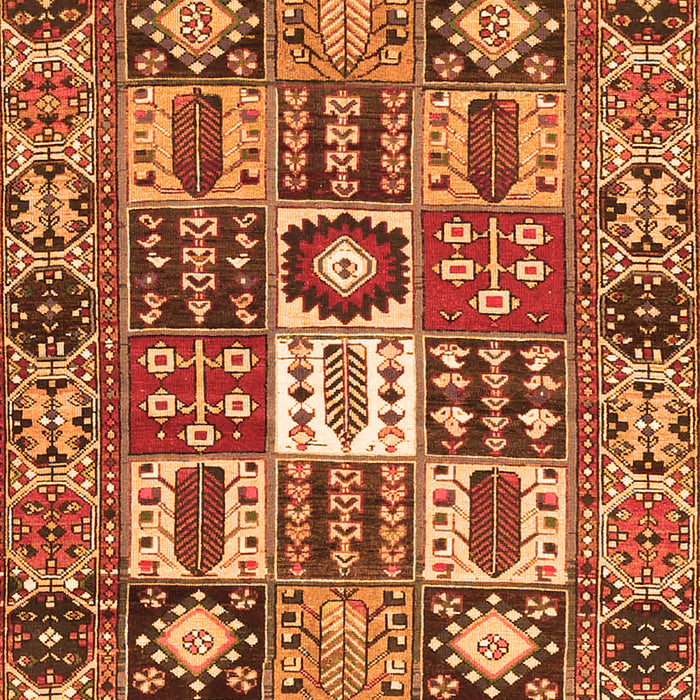 Serging Thickness of Machine Washable Persian Orange Traditional Area Rugs, wshtr4102org