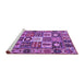 Sideview of Machine Washable Persian Purple Traditional Area Rugs, wshtr4102pur