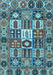 Machine Washable Persian Light Blue Traditional Rug, wshtr4102lblu