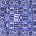 Square Persian Blue Traditional Rug, tr4102blu