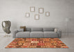 Machine Washable Persian Orange Traditional Area Rugs in a Living Room, wshtr4102org