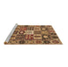 Sideview of Machine Washable Persian Brown Traditional Rug, wshtr4102brn