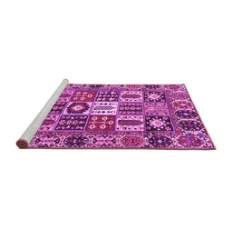 Sideview of Machine Washable Persian Pink Traditional Rug, wshtr4102pnk