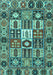 Machine Washable Persian Turquoise Traditional Area Rugs, wshtr4102turq