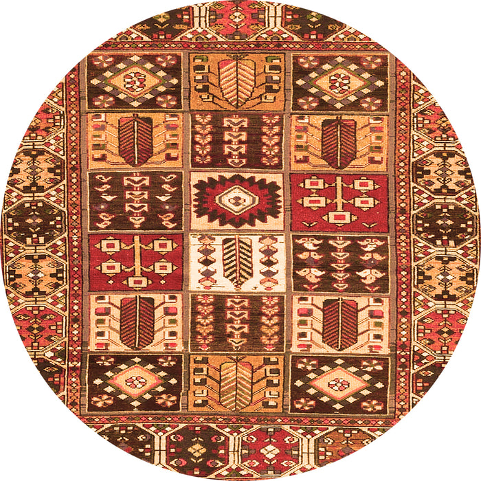 Square Persian Orange Traditional Rug, tr4102org