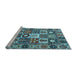 Sideview of Machine Washable Persian Light Blue Traditional Rug, wshtr4102lblu