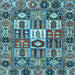 Square Persian Light Blue Traditional Rug, tr4102lblu