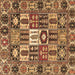 Square Machine Washable Persian Brown Traditional Rug, wshtr4102brn