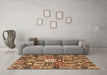 Machine Washable Persian Brown Traditional Rug in a Living Room,, wshtr4102brn