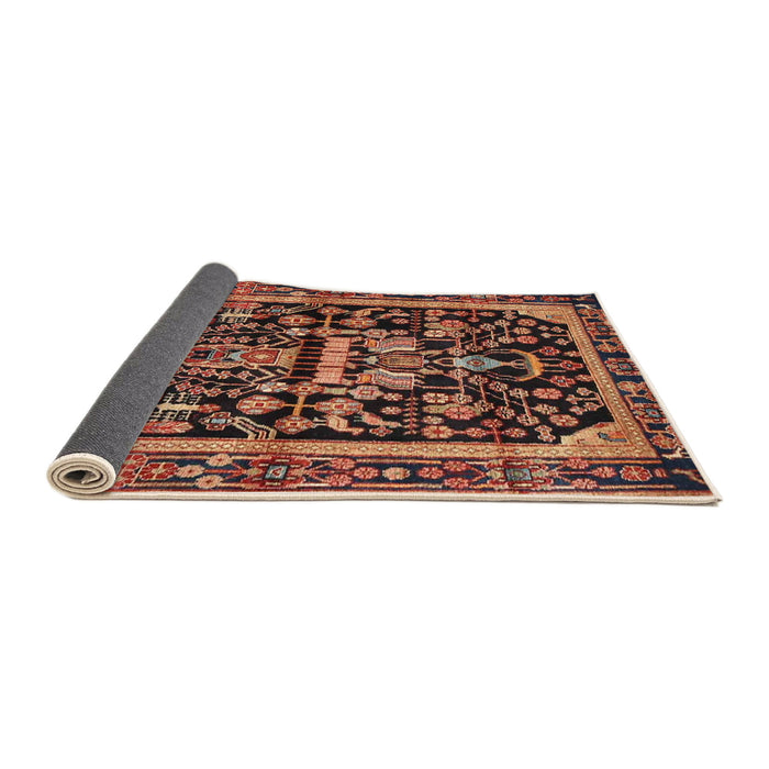 Sideview of Traditional Sunrise Orange Persian Rug, tr4103