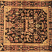 Square Machine Washable Persian Brown Traditional Rug, wshtr4103brn