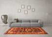 Machine Washable Persian Orange Traditional Area Rugs in a Living Room, wshtr4103org