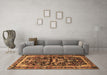 Machine Washable Persian Brown Traditional Rug in a Living Room,, wshtr4103brn