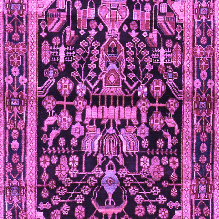 Machine Washable Persian Purple Traditional Area Rugs, wshtr4103pur