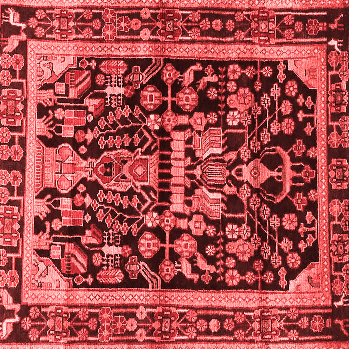 Machine Washable Persian Red Traditional Rug, wshtr4103red