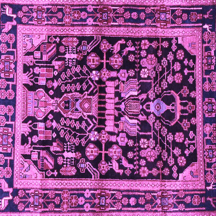 Square Persian Purple Traditional Rug, tr4103pur