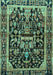 Machine Washable Persian Turquoise Traditional Area Rugs, wshtr4103turq