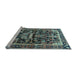 Sideview of Machine Washable Persian Light Blue Traditional Rug, wshtr4103lblu