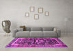 Machine Washable Persian Purple Traditional Area Rugs in a Living Room, wshtr4103pur