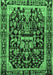 Machine Washable Persian Emerald Green Traditional Area Rugs, wshtr4103emgrn