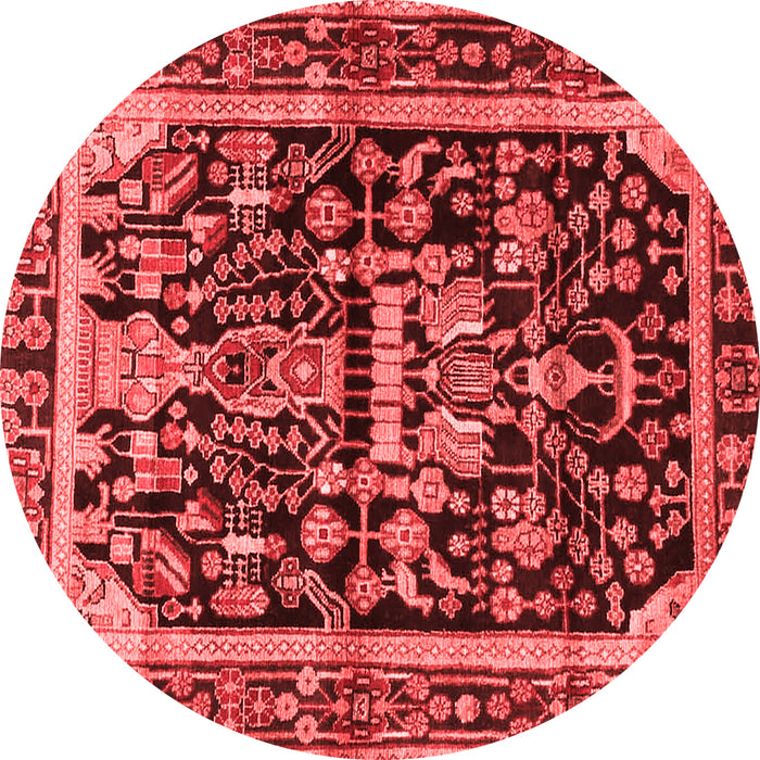 Machine Washable Persian Red Traditional Rug, wshtr4103red