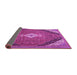 Sideview of Medallion Purple Traditional Rug, tr4104pur