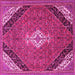 Square Medallion Pink Traditional Rug, tr4104pnk