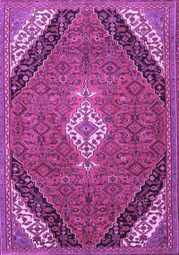 Medallion Purple Traditional Rug, tr4104pur