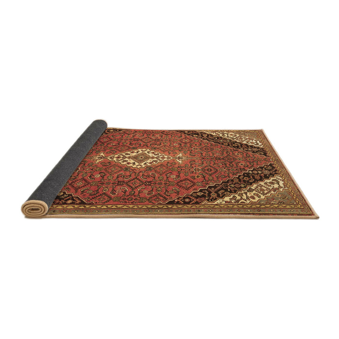 Sideview of Medallion Brown Traditional Rug, tr4104brn
