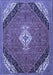 Medallion Blue Traditional Rug, tr4104blu