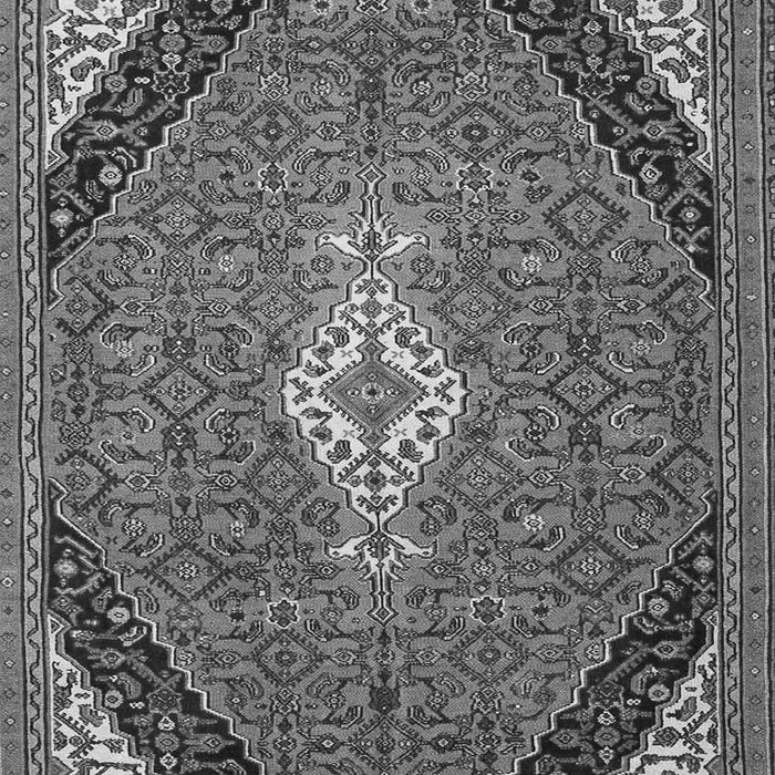 Serging Thickness of Machine Washable Medallion Gray Traditional Rug, wshtr4104gry