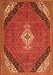 Medallion Orange Traditional Rug, tr4104org