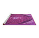 Sideview of Machine Washable Medallion Purple Traditional Area Rugs, wshtr4104pur