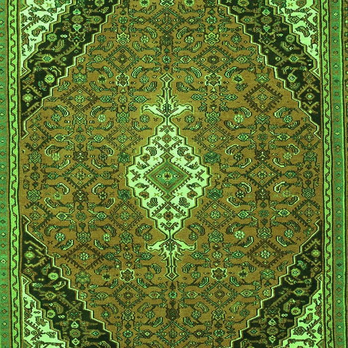 Medallion Green Traditional Rug, tr4104grn