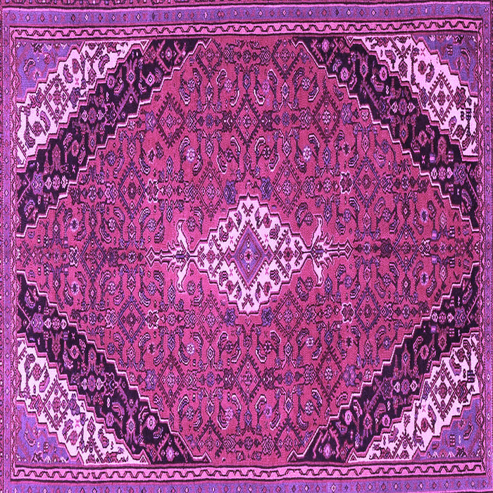 Square Medallion Purple Traditional Rug, tr4104pur