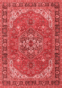 Medallion Red Traditional Rug, tr4105red