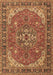 Medallion Brown Traditional Rug, tr4105brn