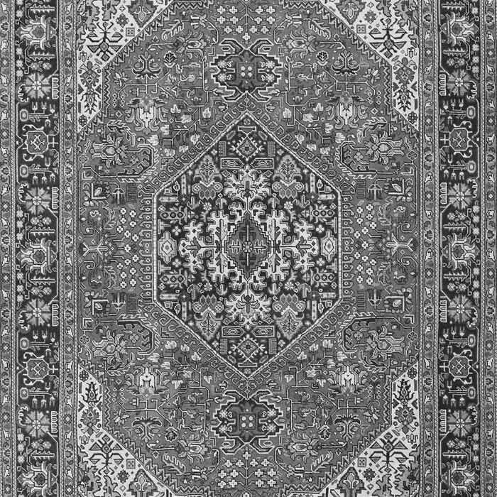 Serging Thickness of Machine Washable Medallion Gray Traditional Rug, wshtr4105gry