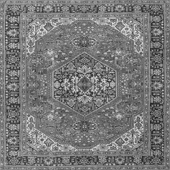 Serging Thickness of Medallion Gray Traditional Rug, tr4105gry