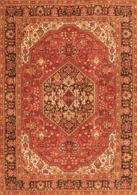 Medallion Orange Traditional Rug, tr4105org