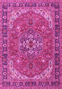 Medallion Pink Traditional Rug, tr4105pnk